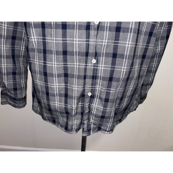 P X Plaid Long Sleeve Button Down Flannel Shirt Men L Large - Picture 3 of 9